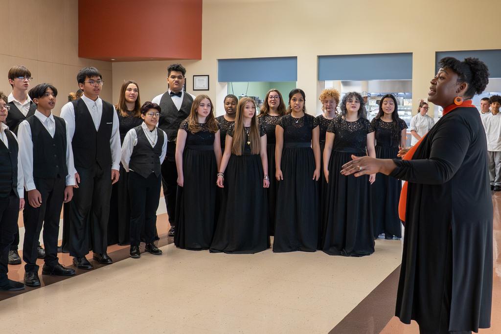 The Waynesville High School Chamber Choir performed during the Rotary Club of Pulaski County’s meeting on Dec. 9, 2025, at the Waynesville Career Center.