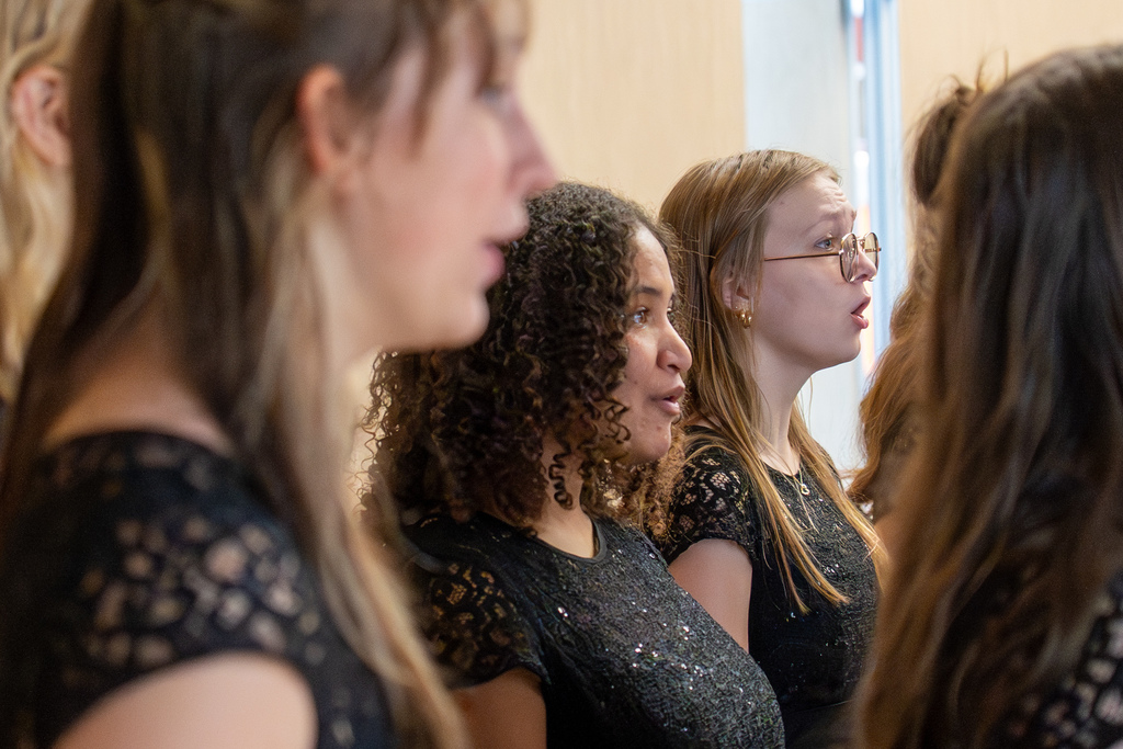 The Waynesville High School Chamber Choir performed during the Rotary Club of Pulaski County’s meeting on Dec. 9, 2025, at the Waynesville Career Center.