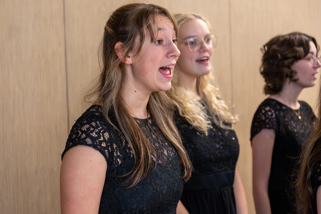 The Waynesville High School Chamber Choir performed during the Rotary Club of Pulaski County’s meeting on Dec. 9, 2025, at the Waynesville Career Center.