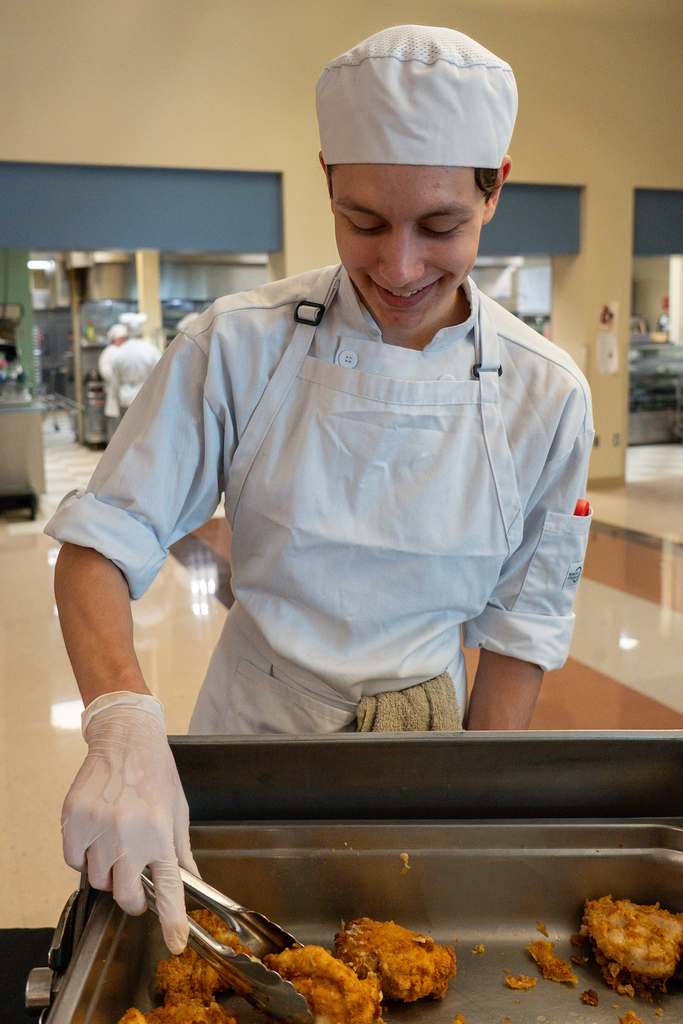Waynesville Career Center culinary arts students serving the Waynesville-St. Robert Chamber of Commerce on Dec. 10, 2025.