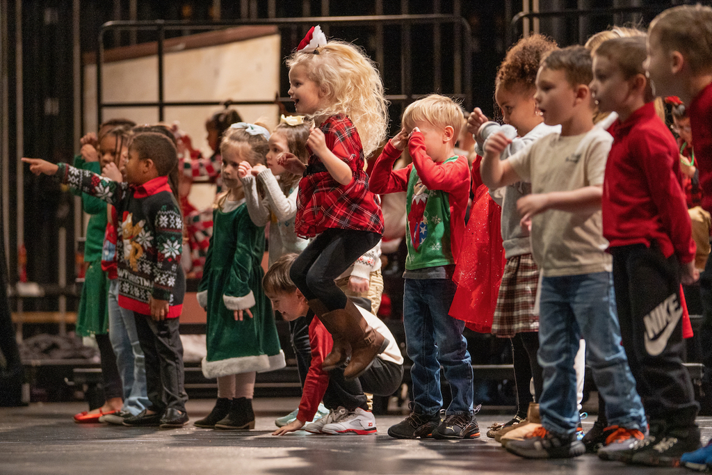 The full day preschools (Parker Educational Center, Pick Educational and Volunteer Center and Freedom Elementary) hosted their Holiday Program on Dec. 11, 2025, in the Waynesville High School Auditorium.