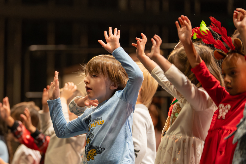 The full day preschools (Parker Educational Center, Pick Educational and Volunteer Center and Freedom Elementary) hosted their Holiday Program on Dec. 11, 2025, in the Waynesville High School Auditorium.