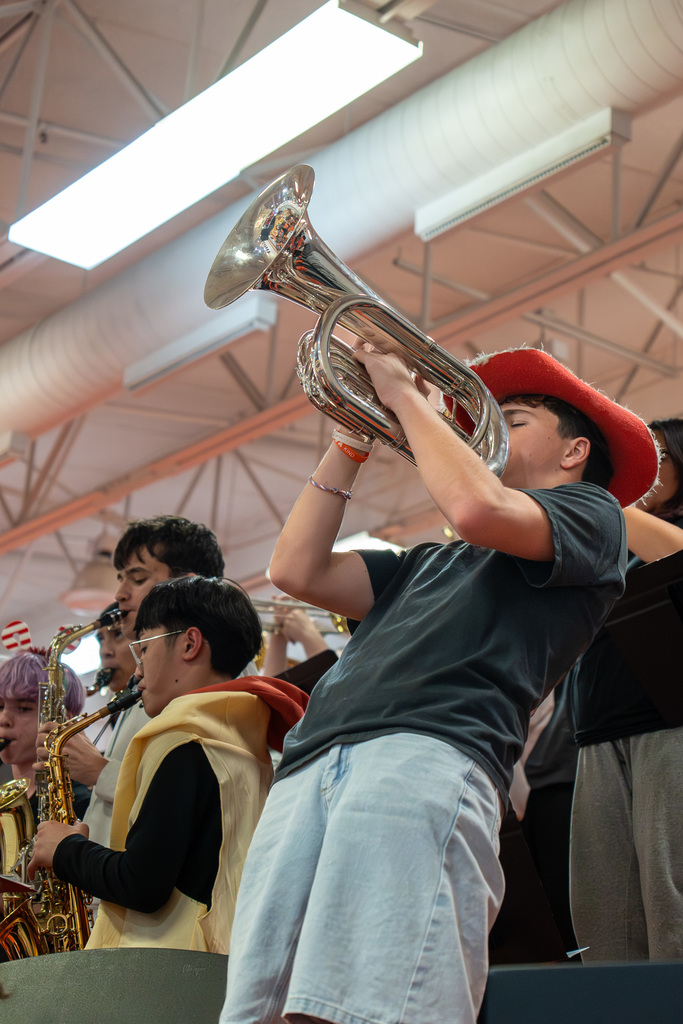 Band at WHS boys basketball game on Dec. 19, 2025.