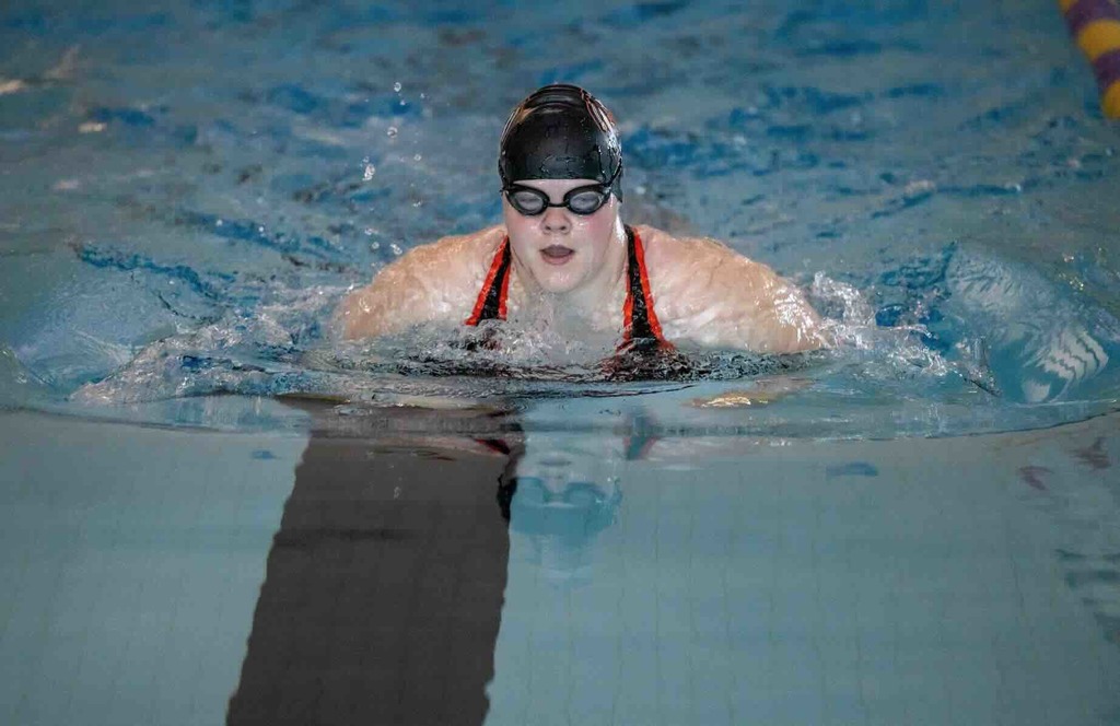 Scenes from the Waynesville High School girls swim team competing on Jan. 3, 2026, at the Parkview Valkyrie Invite at John Foster Natatorium. Photos by Connie Feighery. 