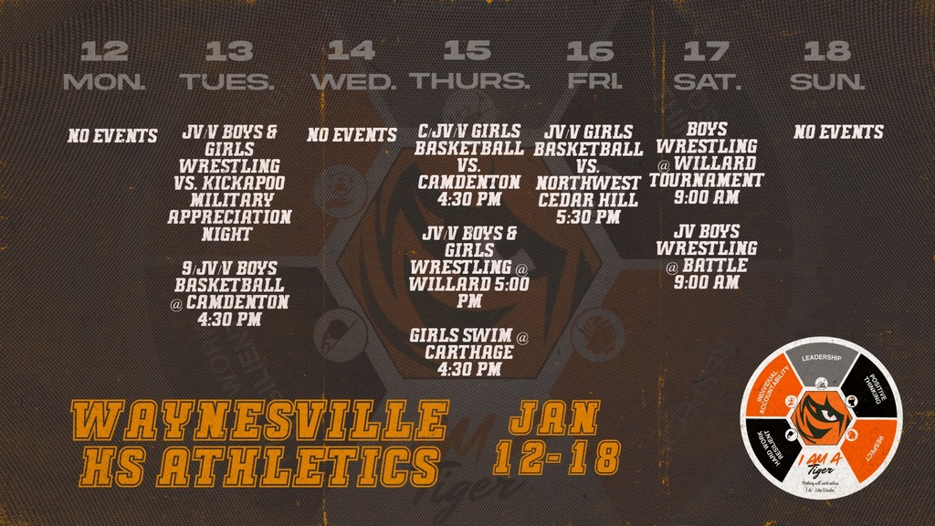 Jan 12-18 Athletic Event Schedule