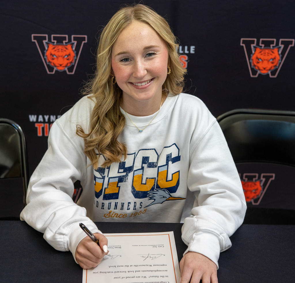 Kendall Cobb, a senior at Waynesville High School, has signed to continue her academic and athletic career playing softball at State Fair College.