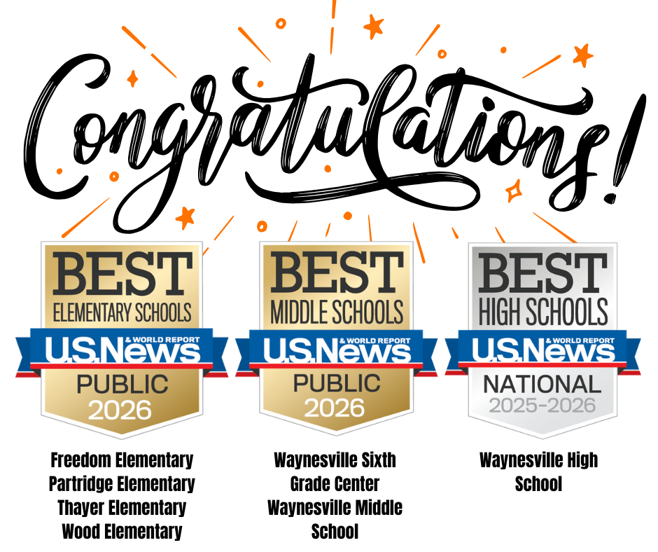 Waynesville R-VI Schools named among 2026 Best Schools by U.S. News Waynesville R-VI Schools have been recognized among the 2026 Best Elementary, Middle and High Schools by U.S. News & World Report. Waynesville High School, Waynesville Middle School, Waynesville Sixth Grade Center, Freedom Elementary, Partridge Elementary, Thayer Elementary, and Wood Elementary all earned U.S. News badges. These rankings are based on state performance data from the 2023–24 school year. While East Elementary narrowly missed the 2026 list, its strong 2024–25 results position it well for inclusion in the 2027 rankings. In addition, rankings do not include career centers and preschool programs. “Each data point represents an individual student and we are so proud of our students’ achievements and their continued growth each year,” said Superintendent Hilary Bales. “This recognition reflects the shared effort of our students, parents, teachers, staff and community.” U.S. News rankings are based on data from the U.S. Department of Education, including state assessment results in mathematics and reading/language arts, student backgrounds, academic performance in core subjects, and overall student growth. Student-teacher ratios are also considered to help break ties in scores. The high school rankings were released earlier this year, followed by the elementary and middle school rankings. “This data-rich resource helps parents identify schools that are truly making a difference in children’s academic journeys.” said LaMont Jones, Ed.D., managing editor for Education at U.S. News. Photo info During the Waynesville R-VI Board of Education meeting on Jan. 20, 2026, Waynesville R-VI Superintendent Hilary Bales presented certificates to Waynesville High School, Waynesville Middle School, Waynesville Sixth Grade Center, Freedom Elementary, Partridge Elementary, Thayer Elementary and Wood Elementary principals on behalf of their staff and students in recognition of their schools earning a U.S. News badge.