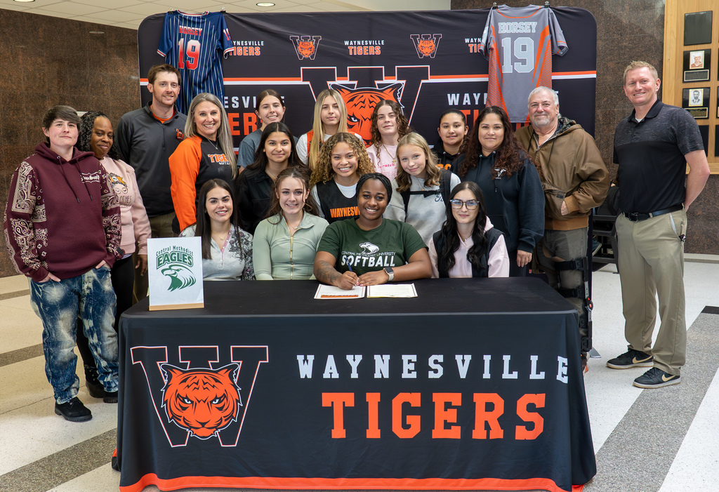 Sariah Horsey, a senior at Waynesville High School, has signed to continue her academic and athletic (softball) career at Central Methodist University. Her signing was held on Jan. 28, 2026.