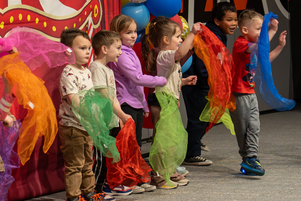 The "circus" came to town, featuring Tammie Schneider’s preschool students at Parker Educational Center, on Feb. 12, 2026. This event served as the culmination of their unit on animals.