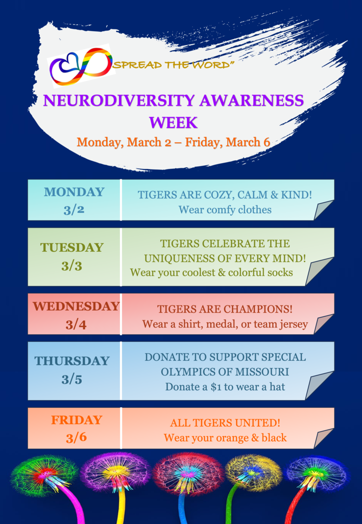 Neurodiversity Diversity Awareness Week will be held March 2-6, 2026.