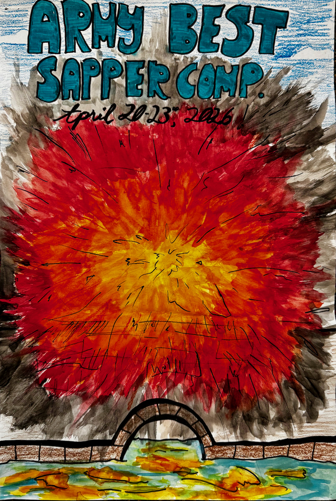 Waynesville Middle School artwork Sapper showing explosion