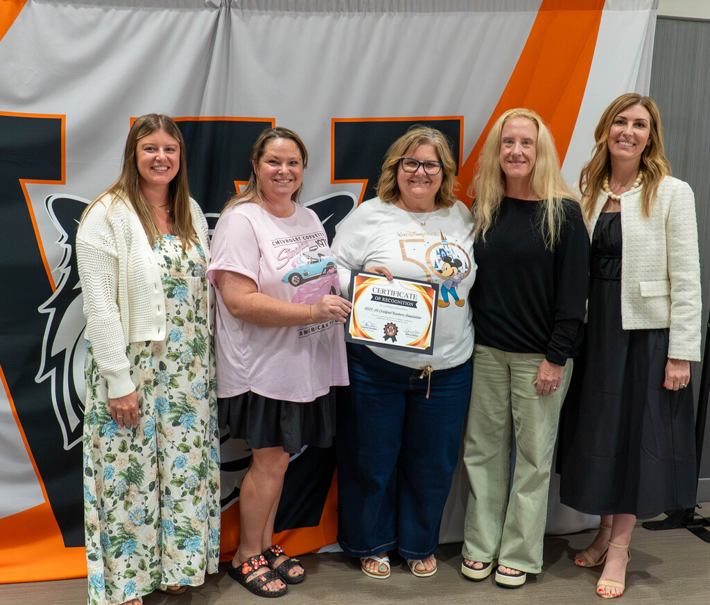 CTA recognized for Retirement Banquet  Superintendent Hilary Bales recognized Certified Teachers Association members for their energetic and thoughtful efforts to organize the retirement banquet, creating a meaningful celebration that beautifully honored our retiring staff members and their years of service.  Pictured at the Waynesville R-VI Board of Education meeting on June 8, 2026, are  Shawna Olney, Tammi Stockfisch, Angela Houf, Kelly Gard, and Superintendent Hilary Bales.