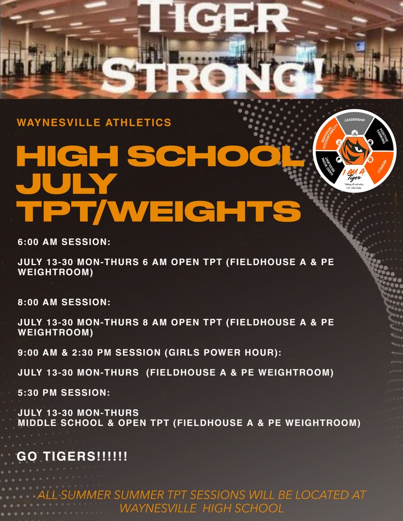 July TPT Schedule