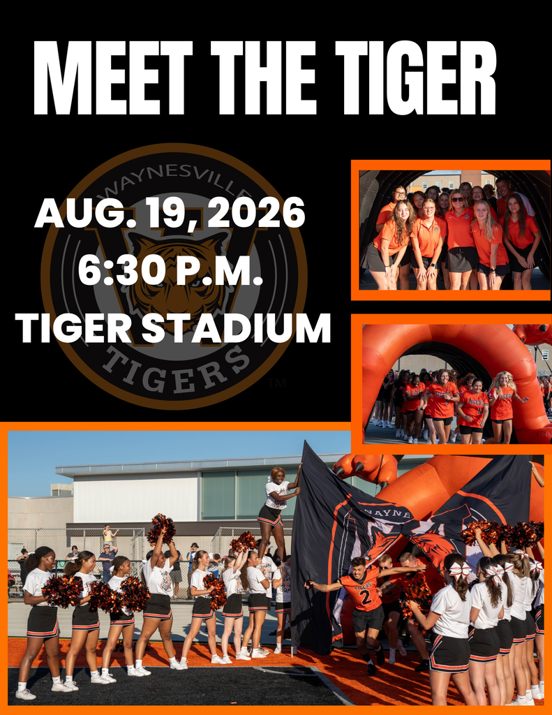 Waynesville High School will host its annual Meet the Tiger for fall sports and activities beginning at 6:30 p.m. Wednesday, Aug. 19, 2026, at Tiger Stadium.