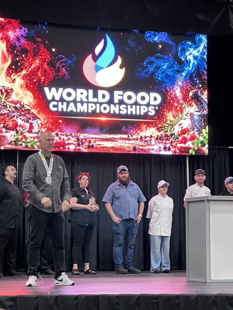 Chef Jon Dye on the stage at the World Food Championships