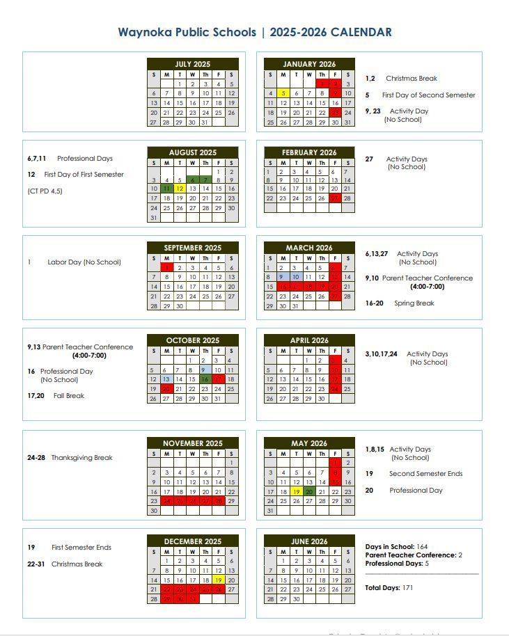 25-26 School Calendar
