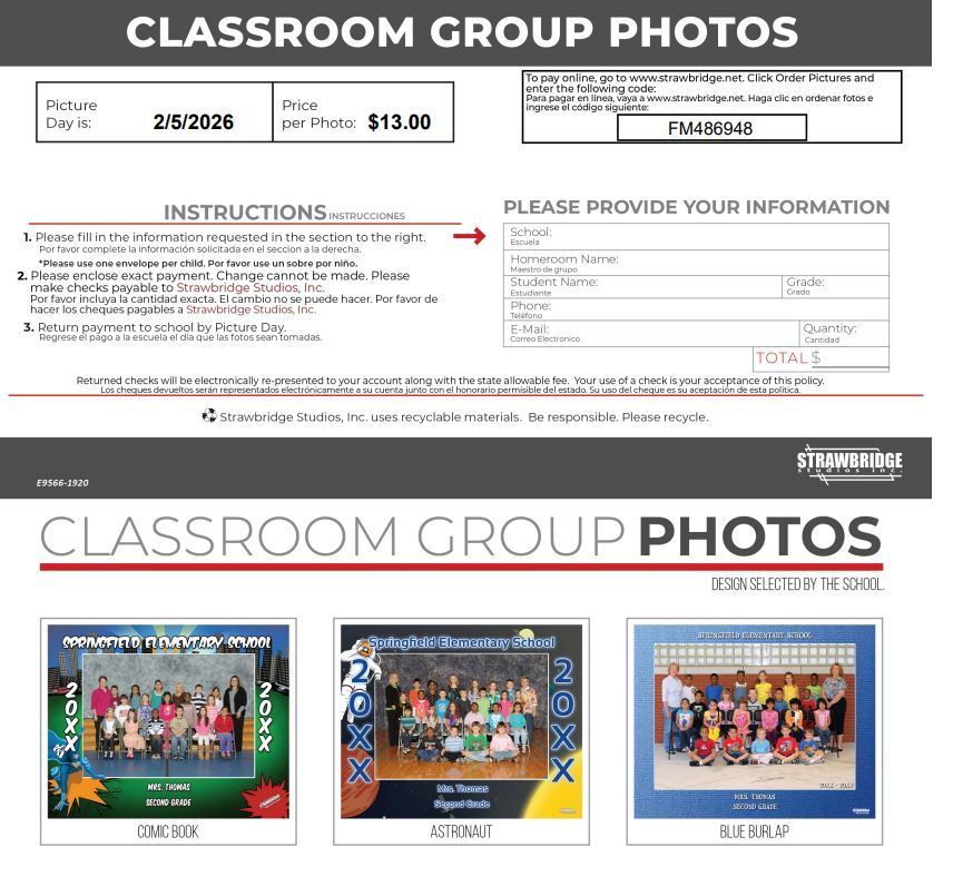 Picture Day Information