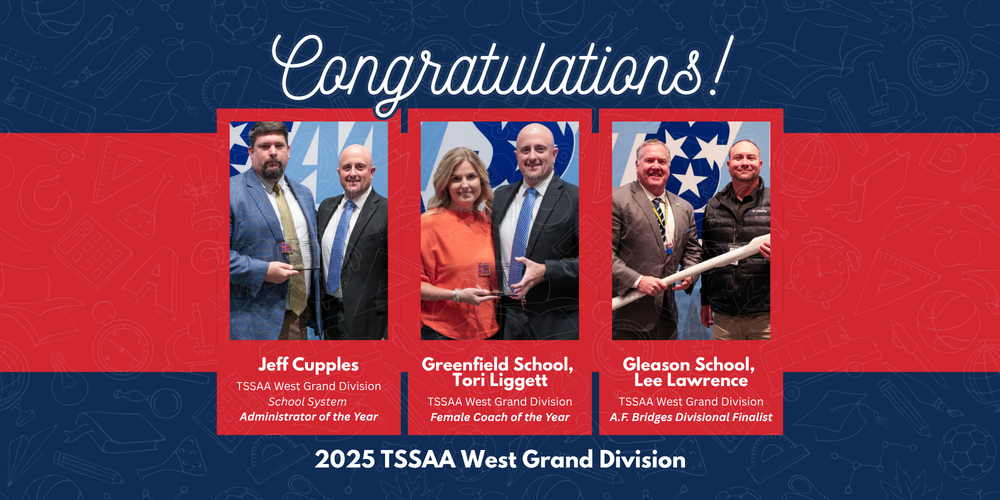 graphic announcing TSSAA West Grand Division Awards
