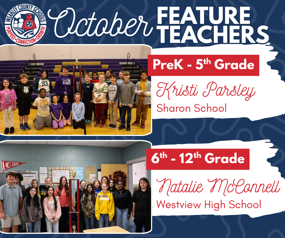 october feature teachers graphic - announcing kristi parsley and natalie mcconnell