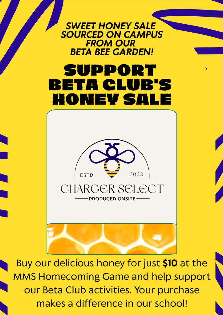 Beta Club Honey Sale at the Homecoming Football Game!