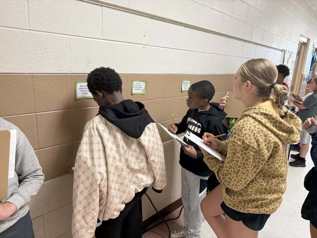 Student completing activity