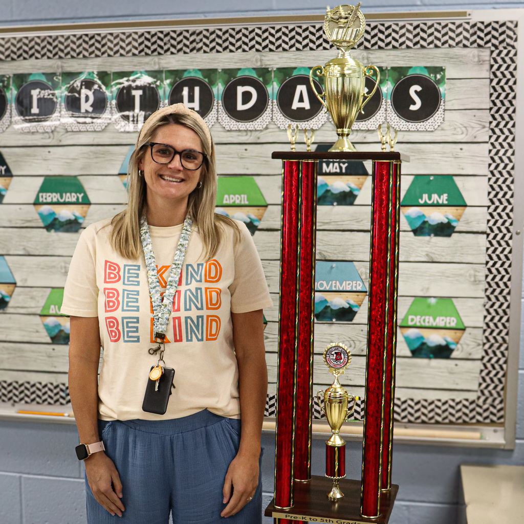 Paige with trophy