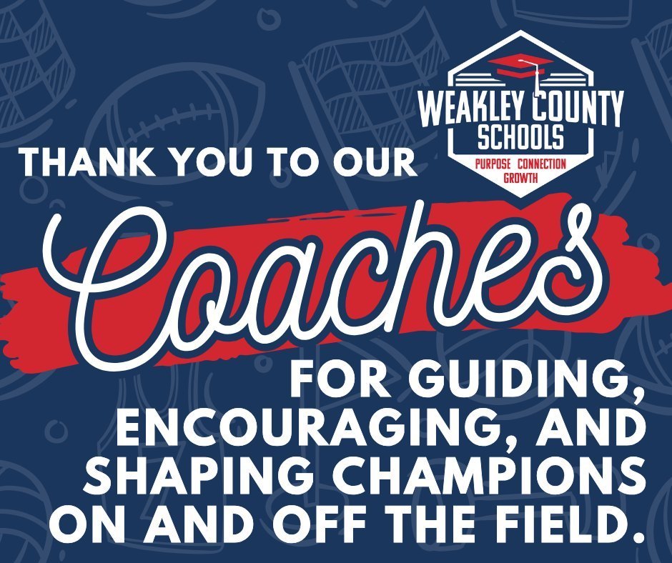 a graphic thanking our coaches for guiding, encouraging, and shaping champions on and off the field. 