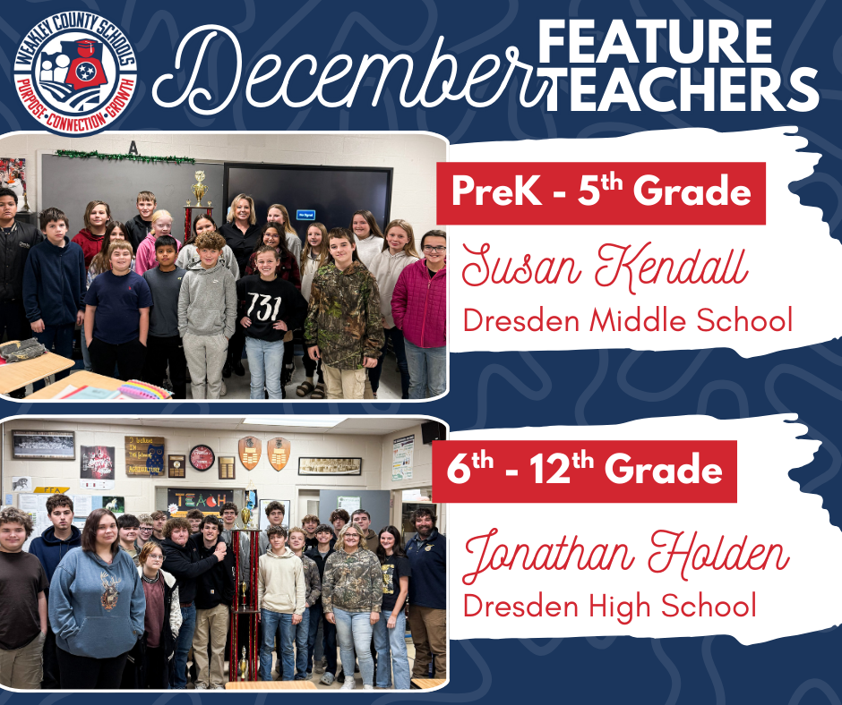 graphic announcing december feature teachers