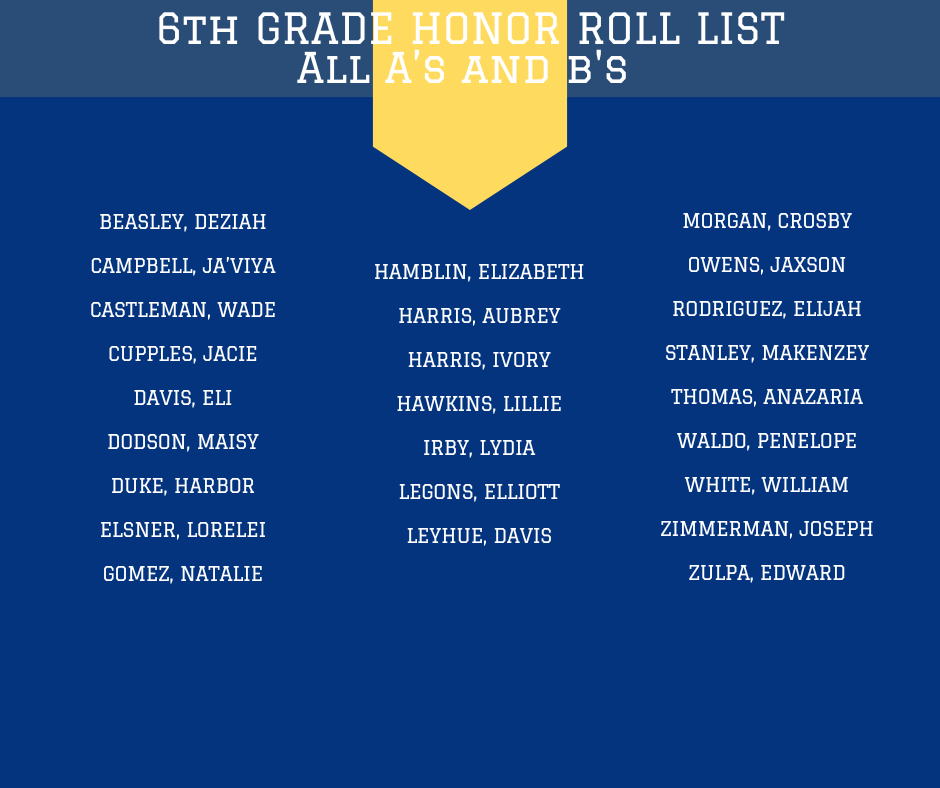 honor roll and principal's list
