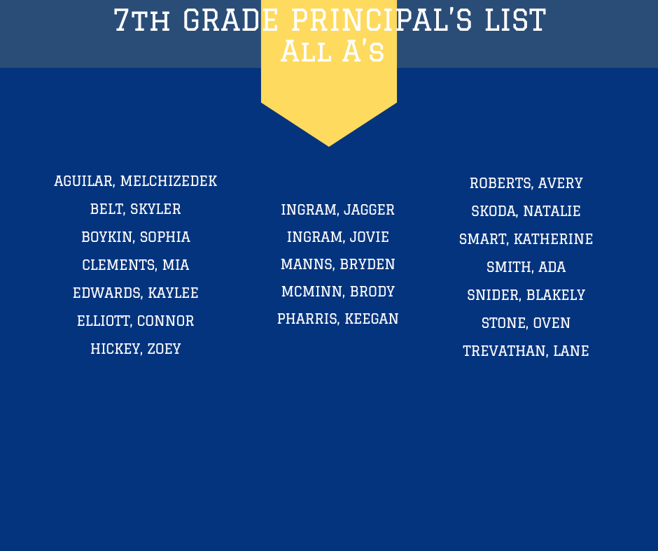 honor roll and principal's list