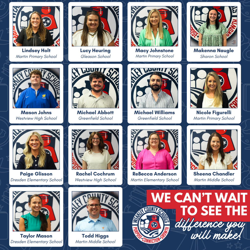 A collage of smiling individuals, each with their name and school affiliation, set against a blue background.