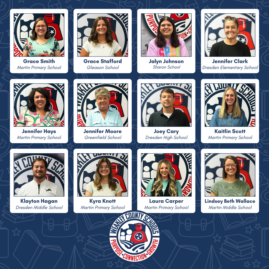 A collage of 12 individuals, each in a white frame with their name and school affiliation.