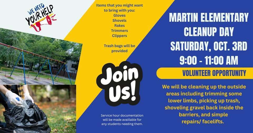 Clean up day is October 3