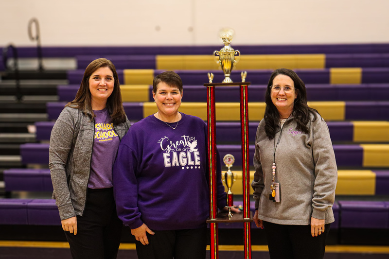 kristi parsley with principal michelle clements and assistant principal beth davidson