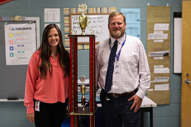 natalie mcconnell with principal brian allen of westview