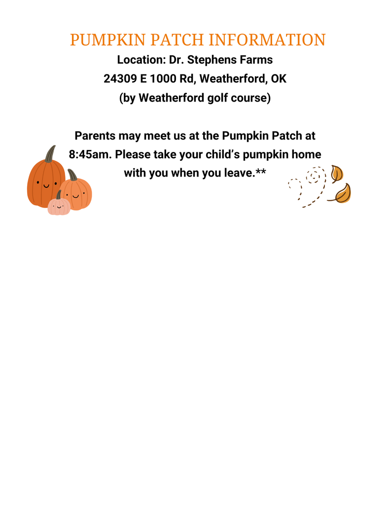 pumpkin patch flyer
