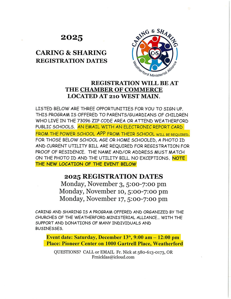 caring and sharing flyer