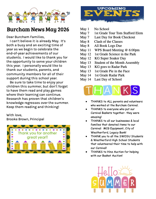 May Newsletter