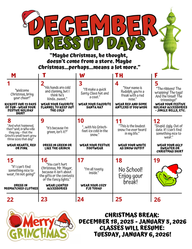 December Dress Up Days