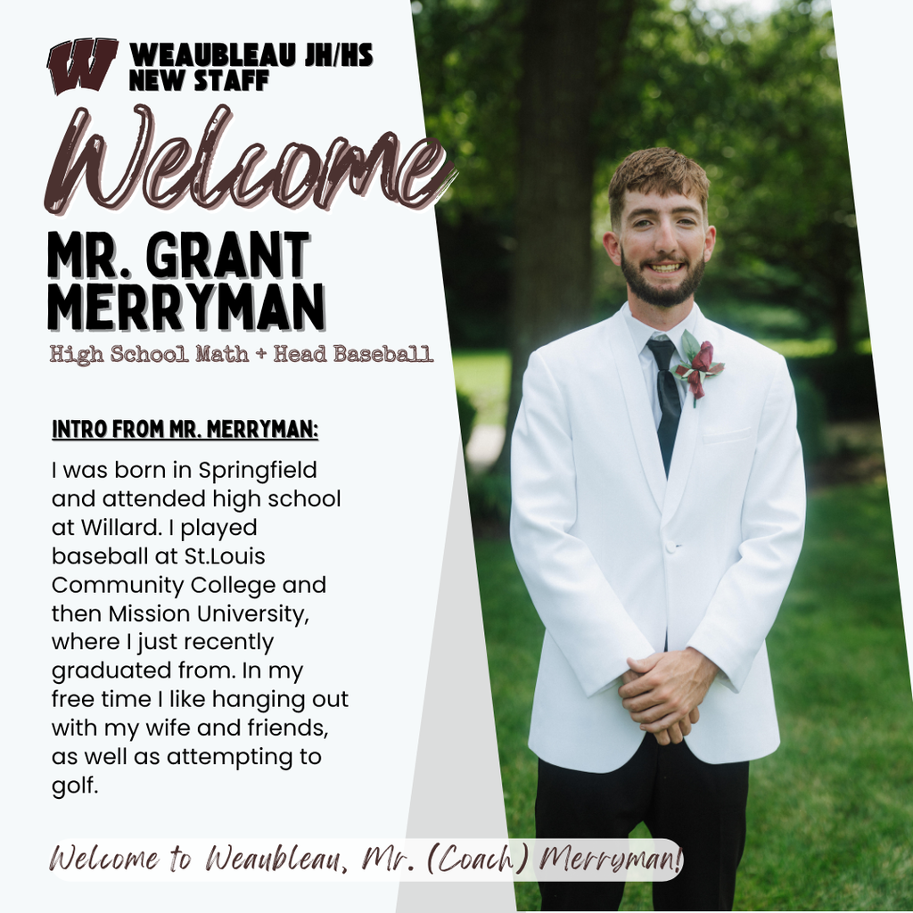 WEAUBLEAU JHhs new staff welcome