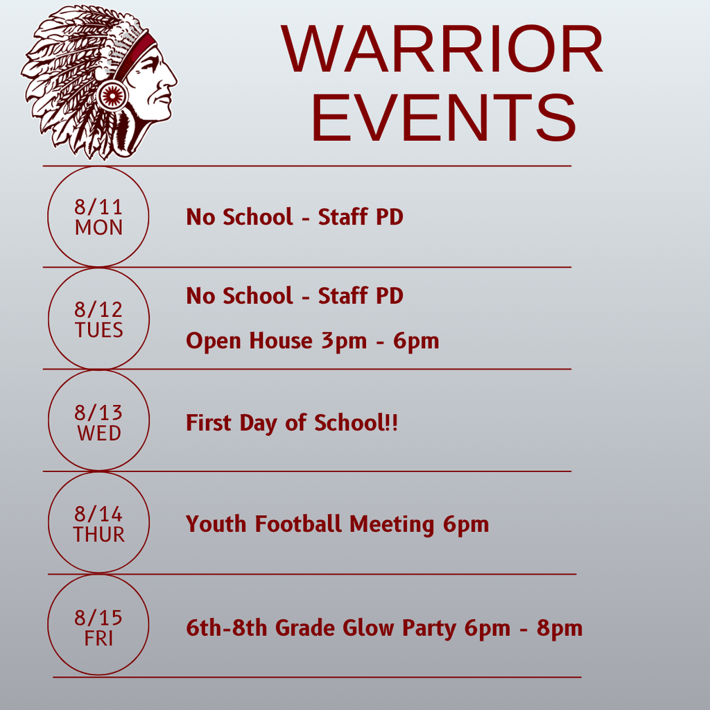 Weekly Events 8/11