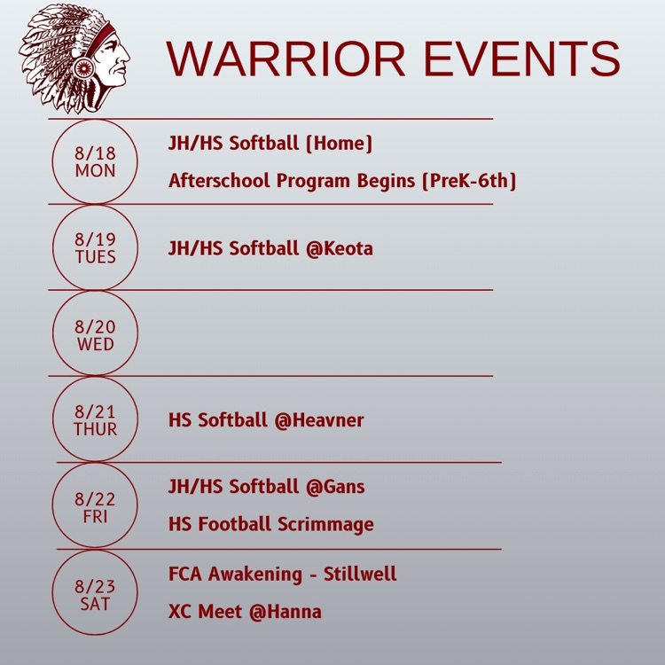 Week of 8-18