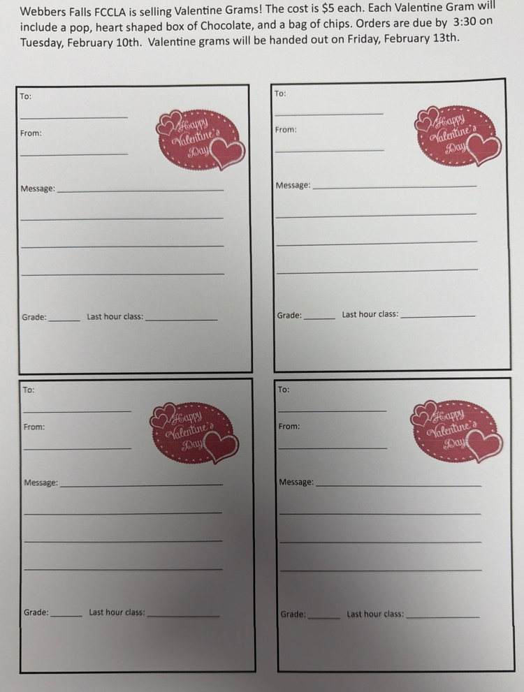 Valentine Grams Order Forms