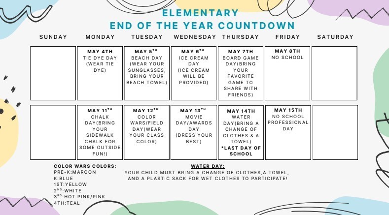 Elementary EOY Countdown