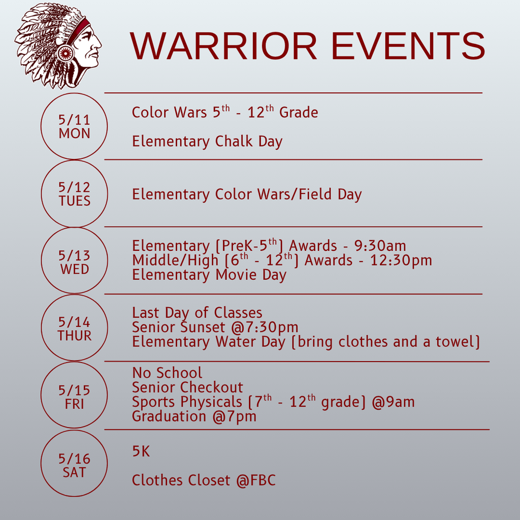 Week of 5/11