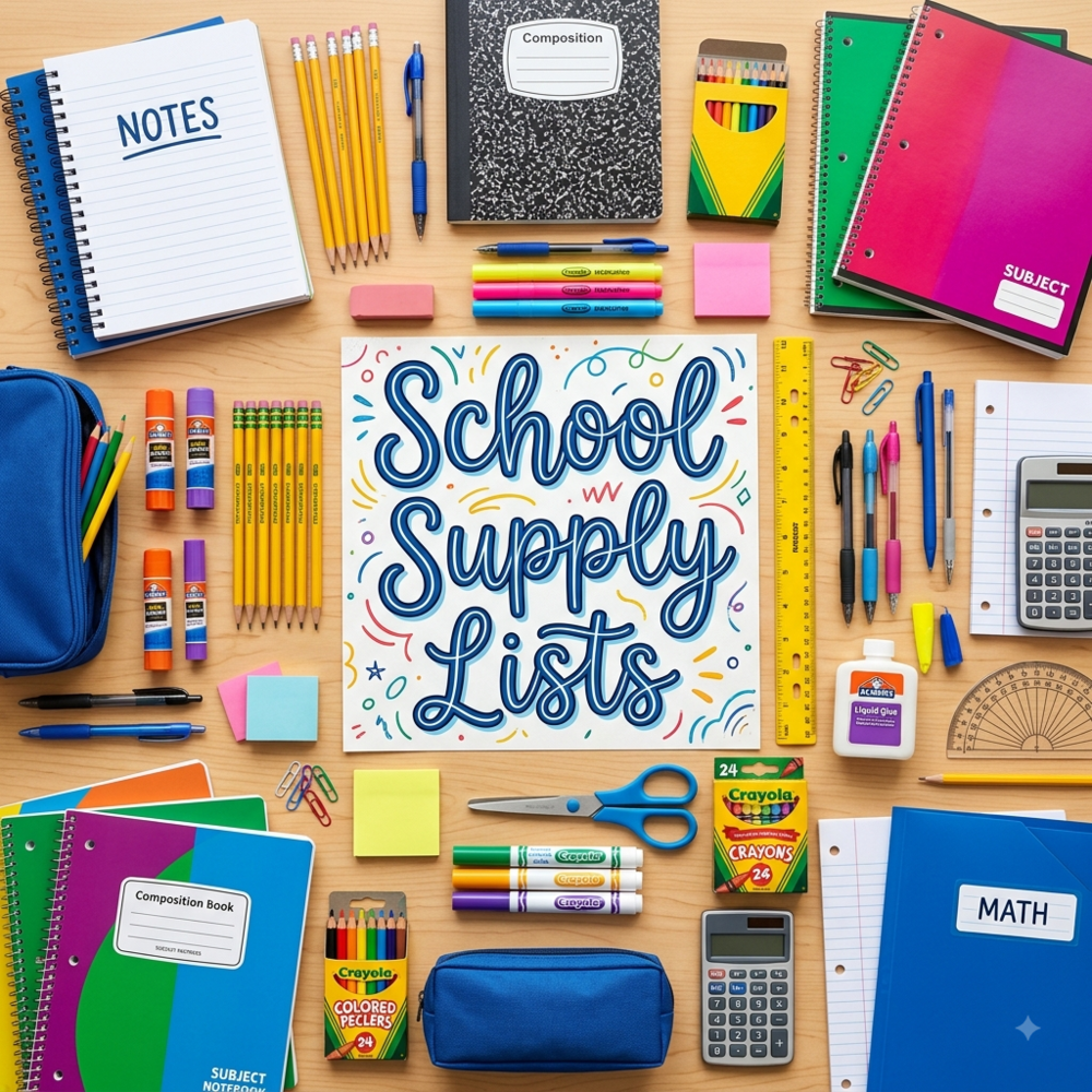 school supply lists