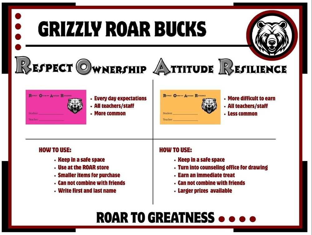 picture of a grizzly bear with text