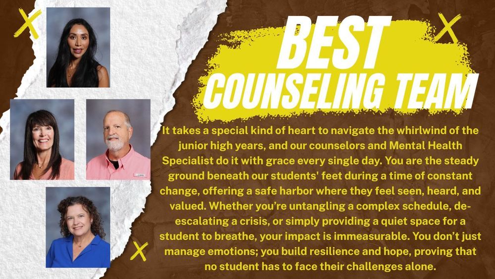 Best Counseling Team with Pictures for appreciation Day