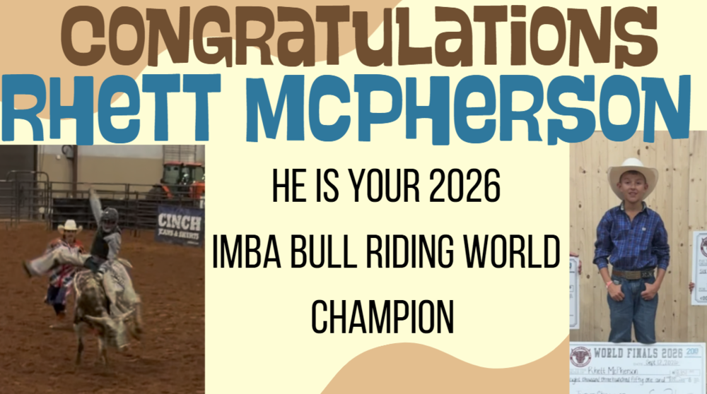 Congrats to Rhett McPherson he is you 2026 IMBA Bull Riding World Champion 