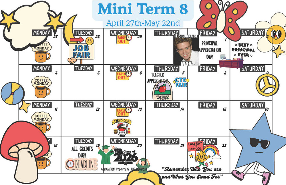 mini term 8 calendar